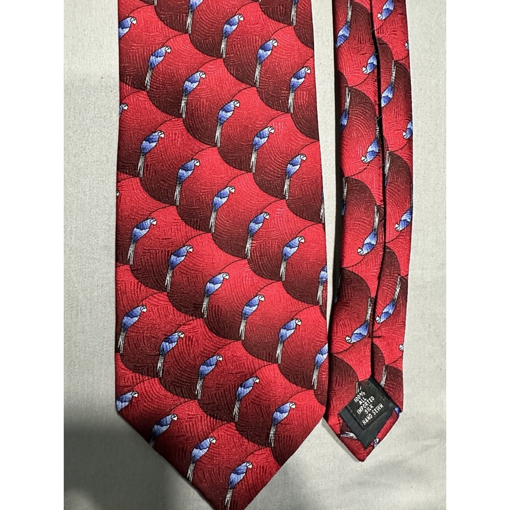 The Nature Conservancy Red Scarlet Macaw Silk Neck‎ Tie